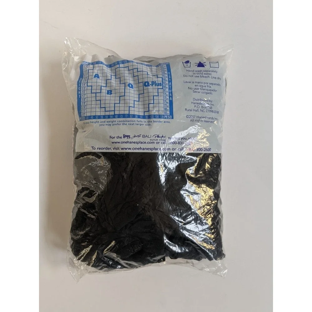 NOS L'eggs Sheer Energy Control Top Pantyhose 6 Pair Pack Size Q Black 17 Sealed